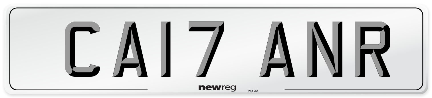CA17 ANR Number Plate from New Reg